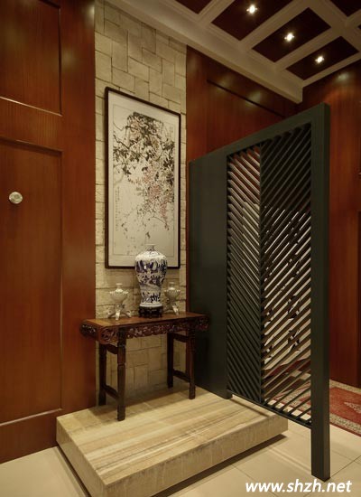 海派中式風情玄關(guān)裝修