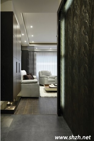 黑白灰現(xiàn)代簡約玄關